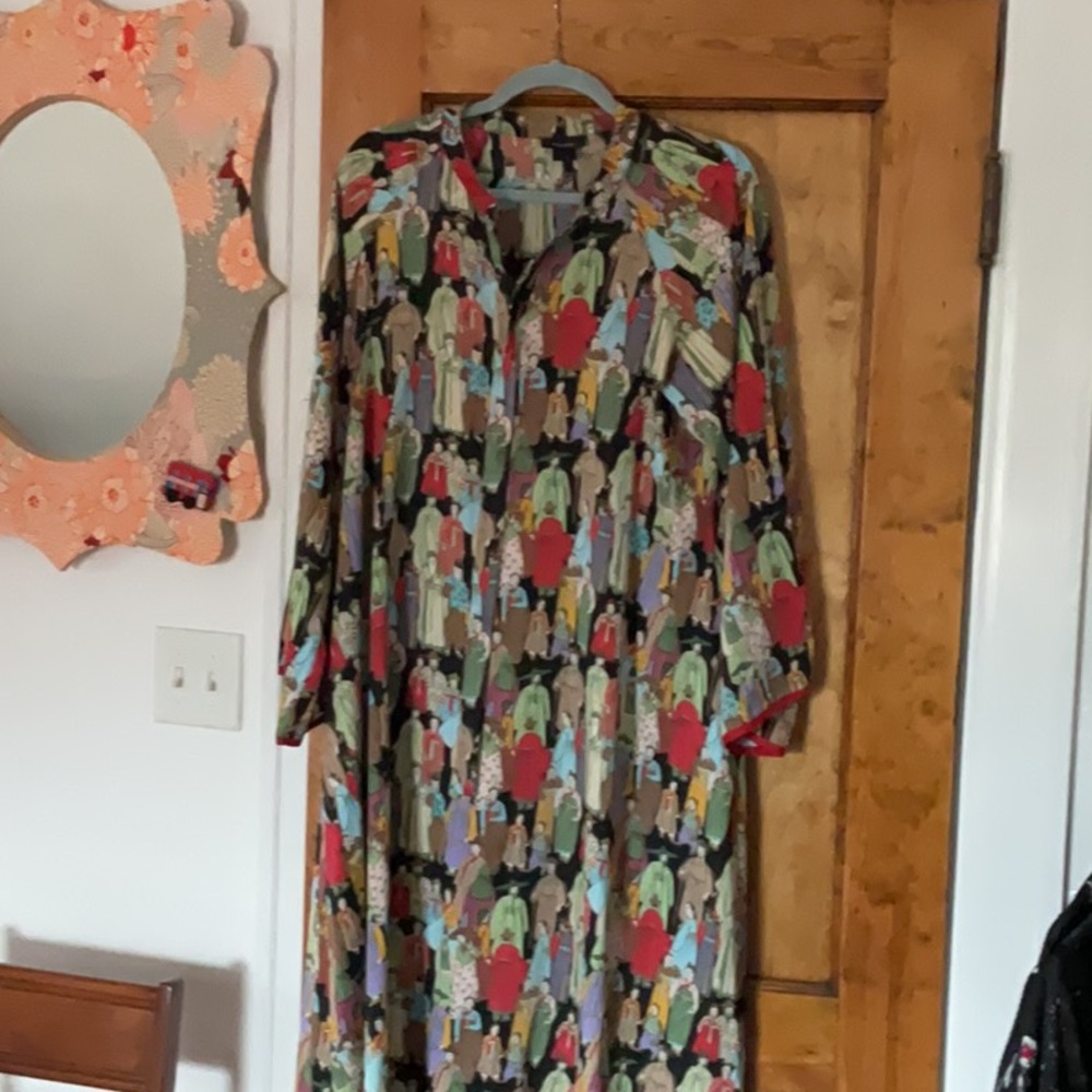 Natori printed zipped caftan